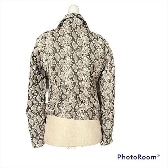 Blank NYC Snake Print Jacket - Gray and Cream - Picture 2 of 7